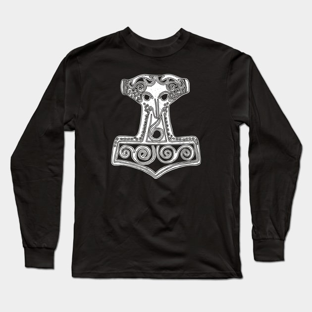 Skane Style Mjolnir Long Sleeve T-Shirt by LaForma